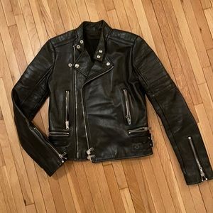 Leather Jacket Diesel Black Gold Size XS